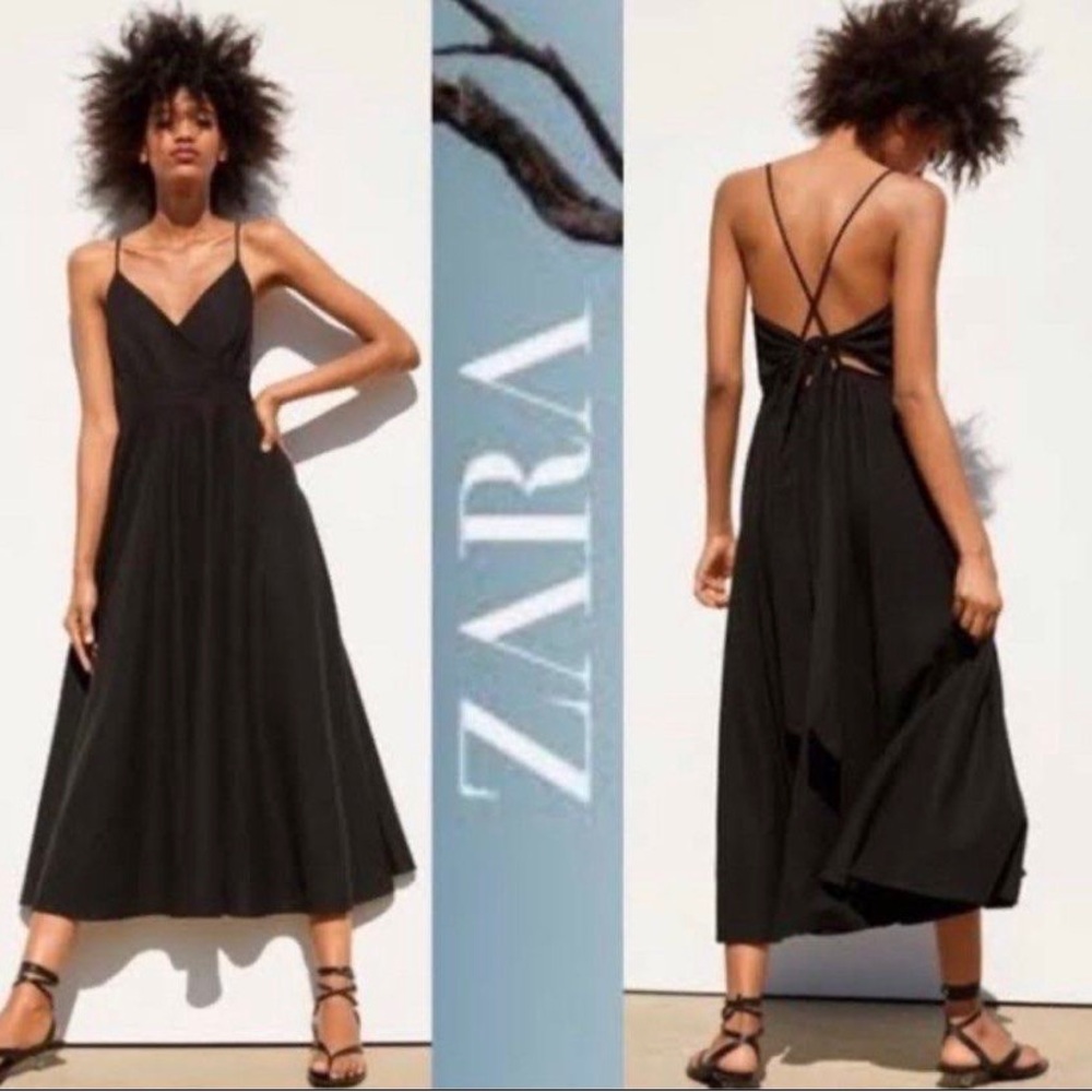 Zara Linen Maxi Dress Medium